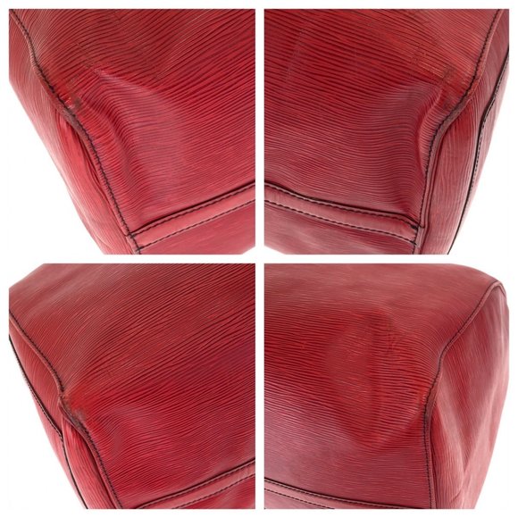 LOUIS VUITTON Epi Keepall 55 Red Gold Hardware Leather M42957 Travel Boston Bag - Picture 4 of 10